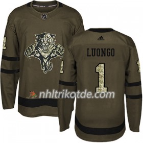 Florida Panthers Trikot Roberto Luongo 1 Adidas 2017-2018 Camo Grün Authentic - Herren